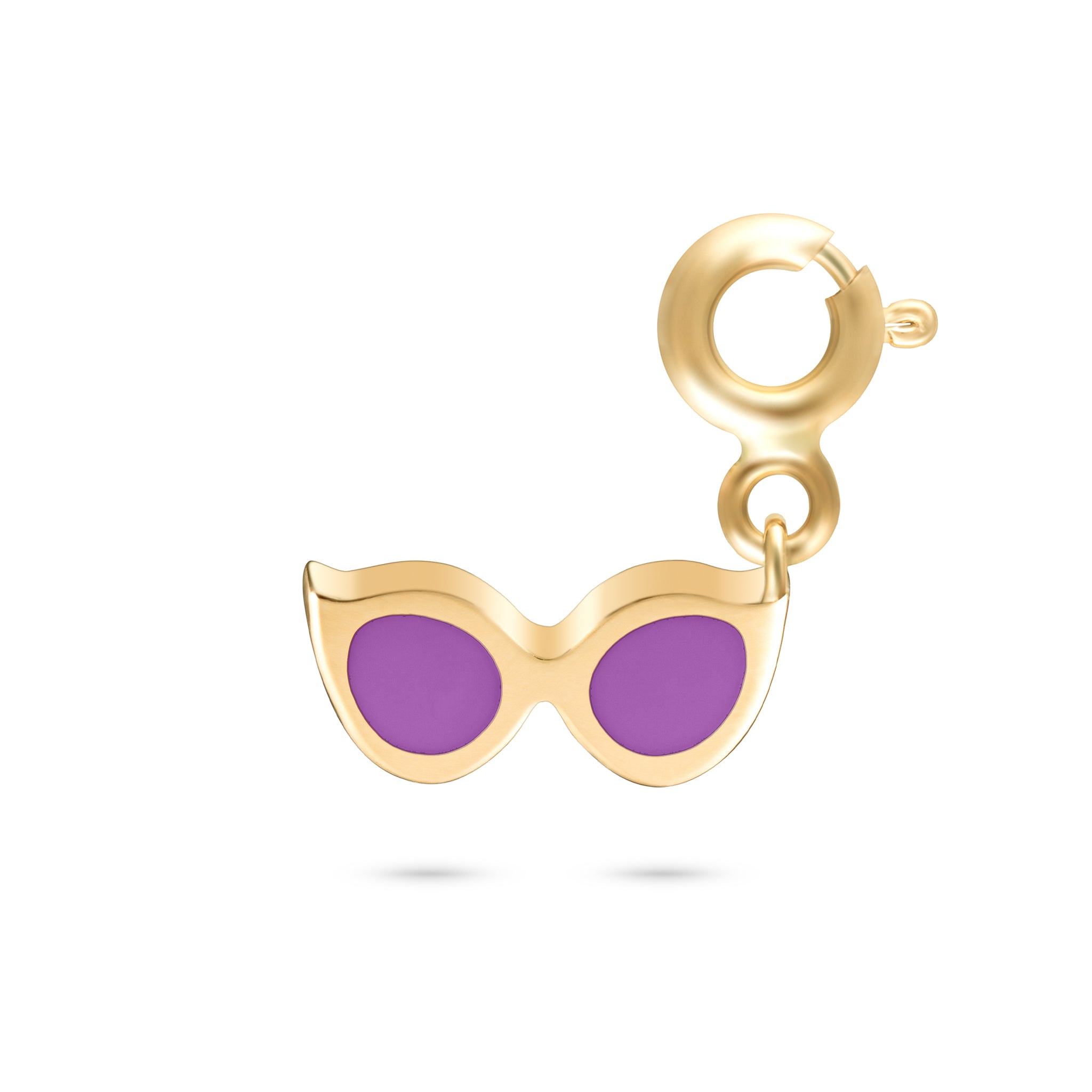 Shiny Shades Charm - Yellow Gold (Purple)