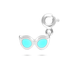 Shiny Shades Charm - White Gold (Blue)