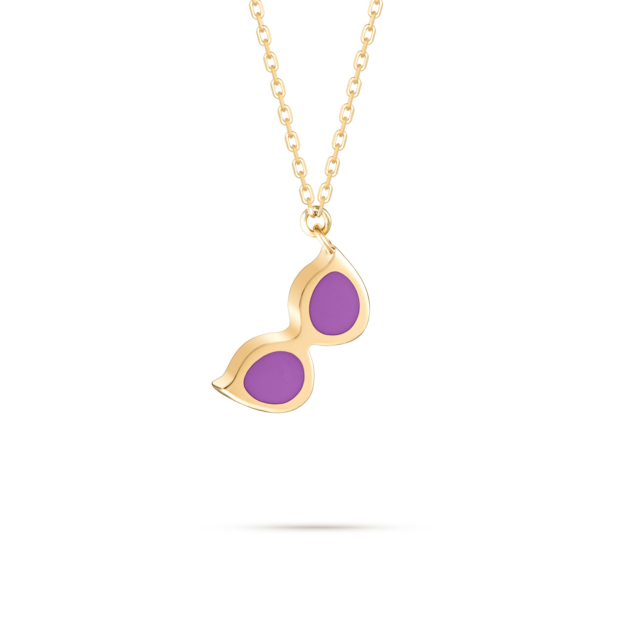 Shiny Shades Pendant - Yellow Gold (Purple)