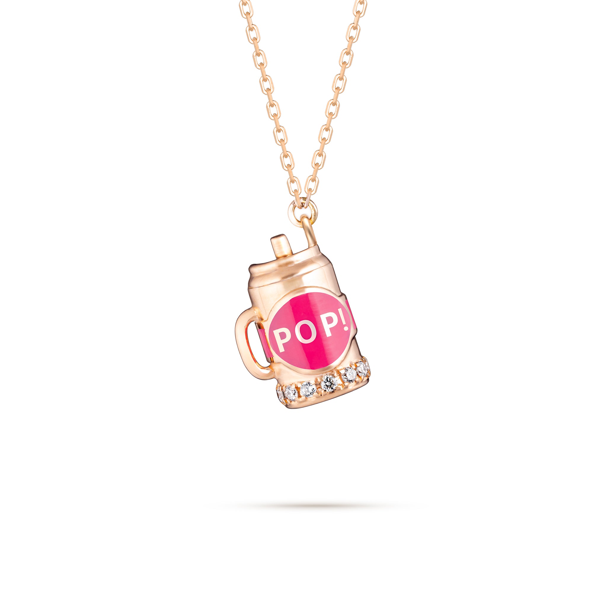 Fantasy Diamond Cup Pendant - Rose Gold (Pink)