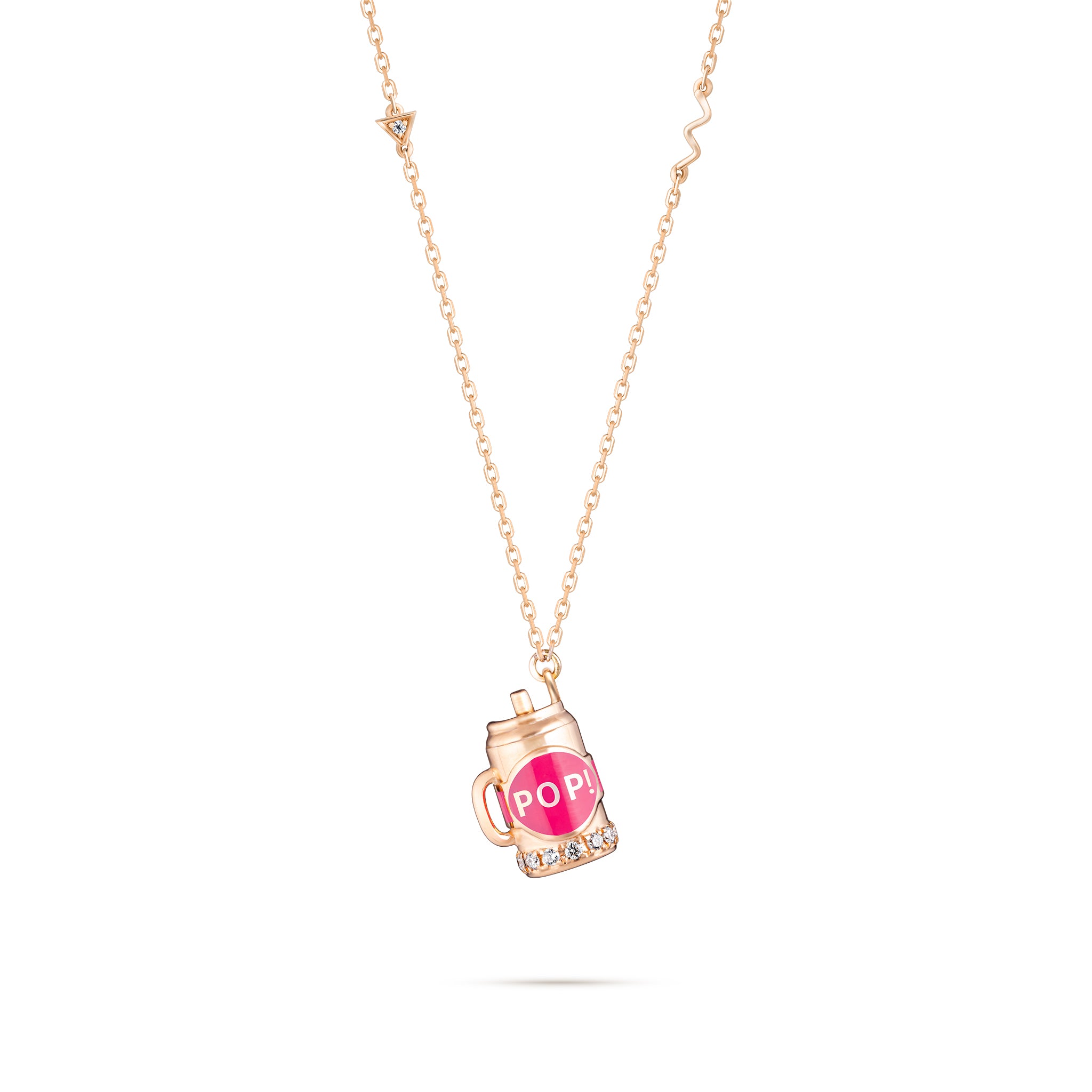 Fantasy Diamond Cup Pendant - Rose Gold (Pink)