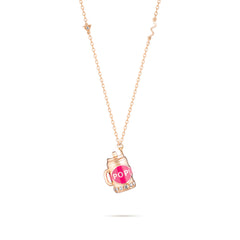 Fantasy Diamond Cup Pendant - Rose Gold (Pink)