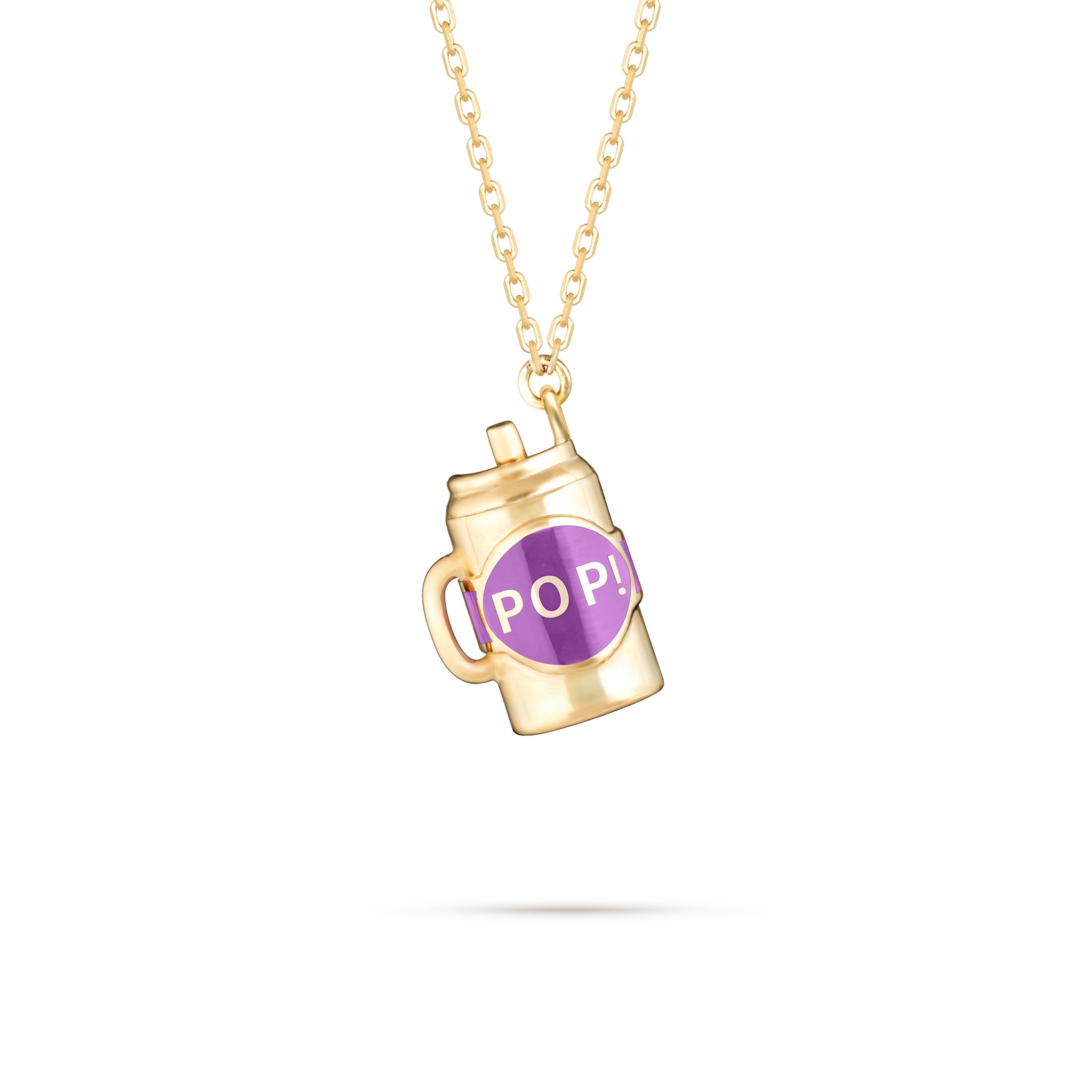 Fantasy Cup Pendant - Yellow Gold (Purple)