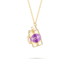 Fantasy Cup Pendant - Yellow Gold (Purple)