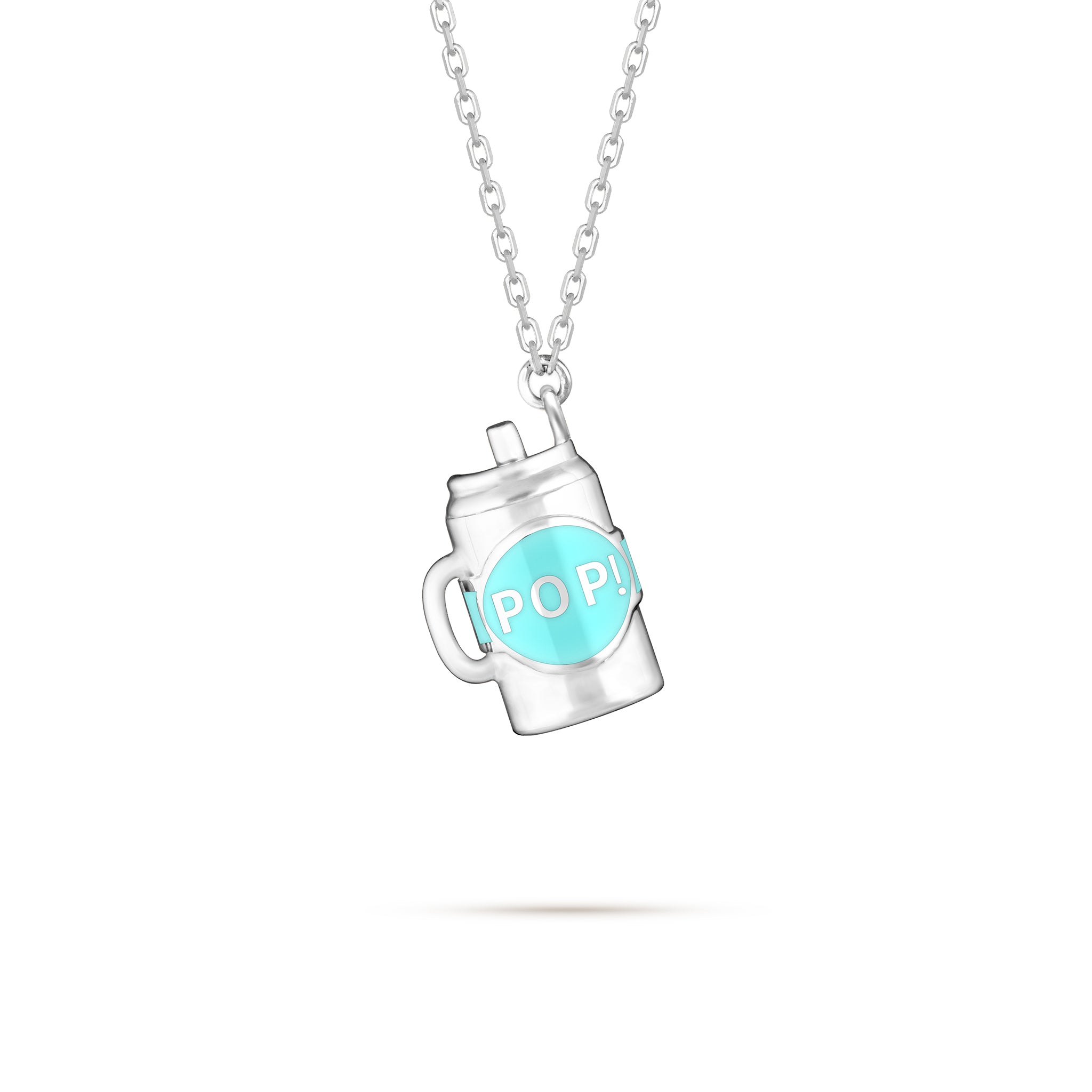 Fantasy Cup Pendant - White Gold (Blue)