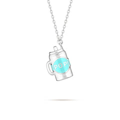 Fantasy Cup Pendant - White Gold (Blue)