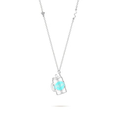 Fantasy Cup Pendant - White Gold (Blue)