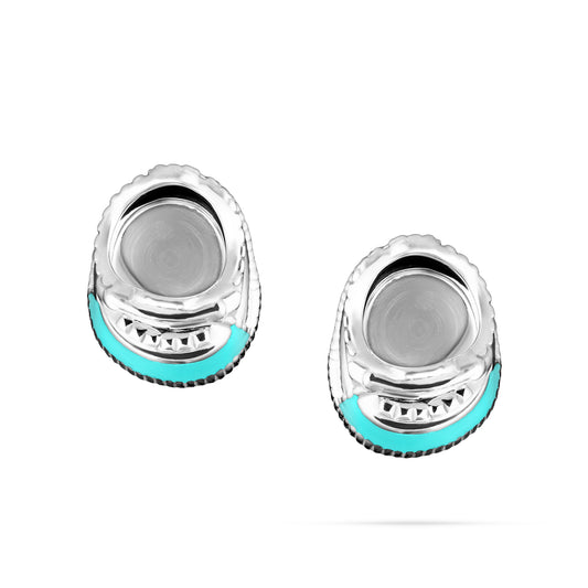 QT Shoes White Gold Earrings - KLA & LOL Kids Jewelry