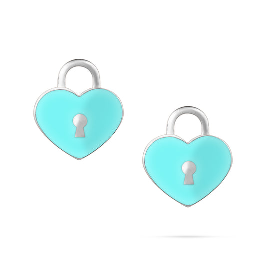 Flying Heart White Gold Earrings - KLA Jewelry