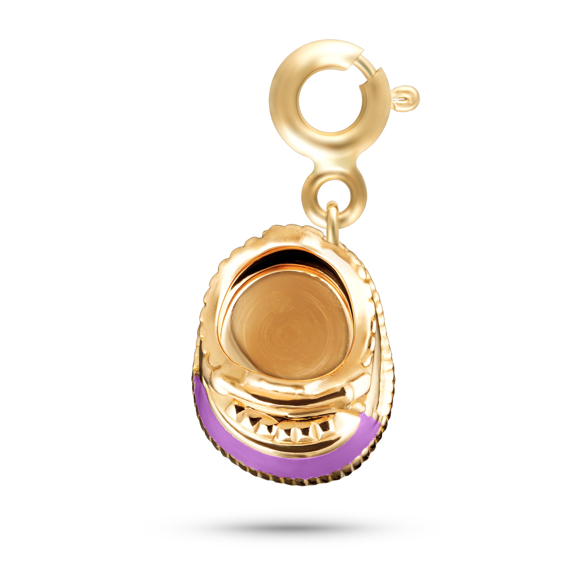 QT Shoes Charm - Yellow Gold (Purple)