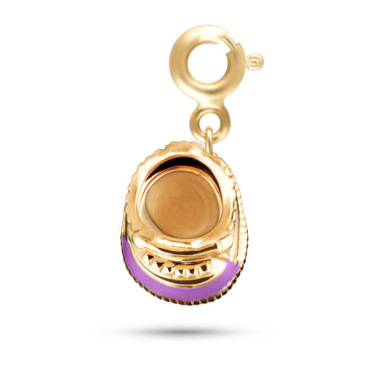 QT Shoes Charm - Yellow Gold (Purple)