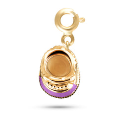 QT Shoes Charm - Yellow Gold (Purple)