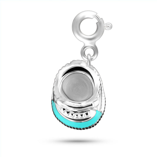 QT Shoes Charm - White Gold (Blue)
