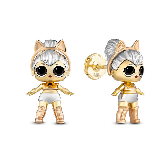 lol Jewellery - Kitty Queen gold Earrings