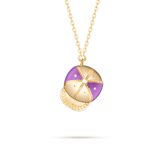 L.O.L Cap Pendant - Yellow Gold (Purple)