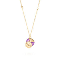 L.O.L Cap Pendant - Yellow Gold (Purple)