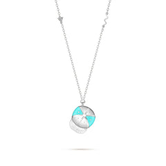 L.O.L Cap Pendant - White Gold (Blue)