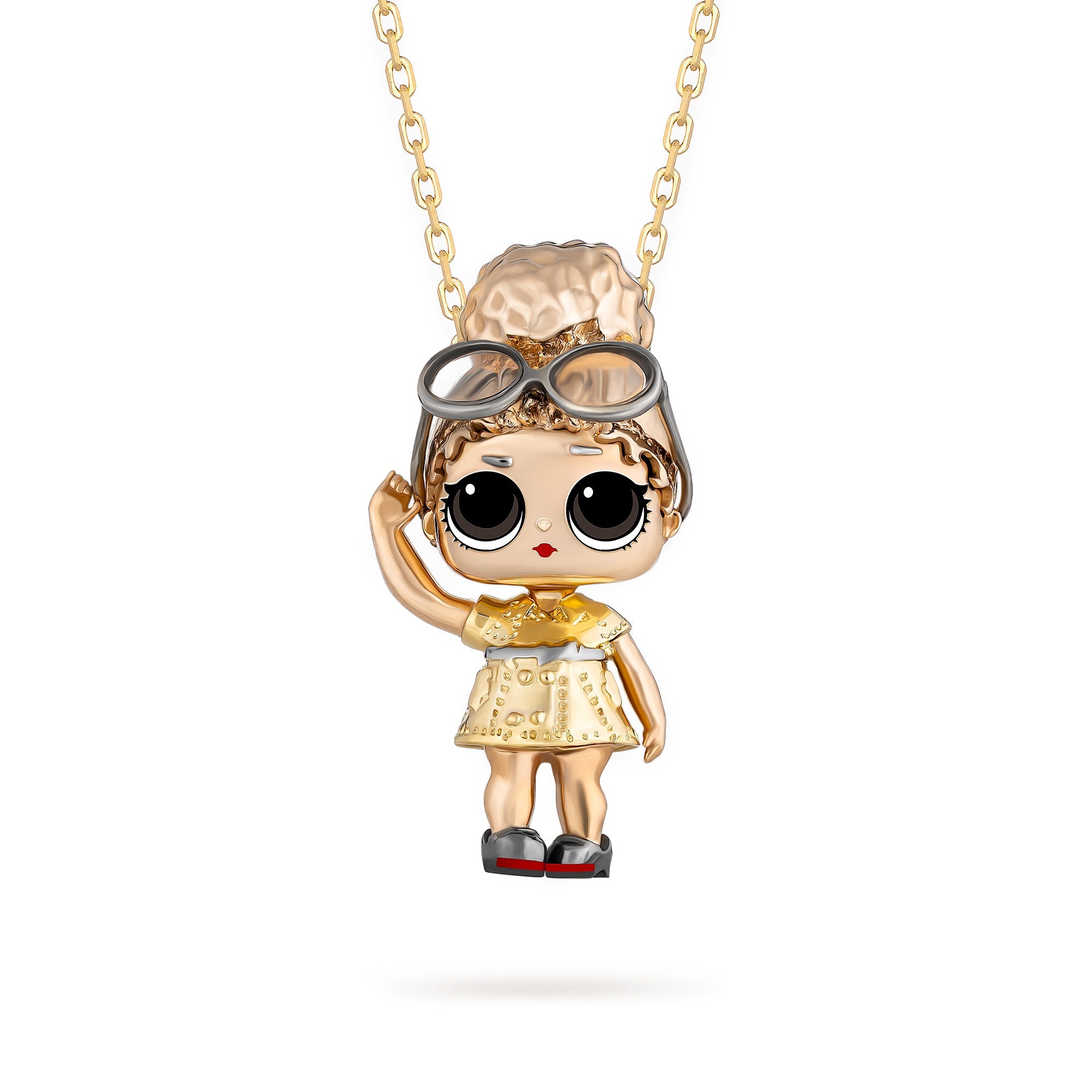 LOL Boss Queen doll Gold Pendant for Kids
