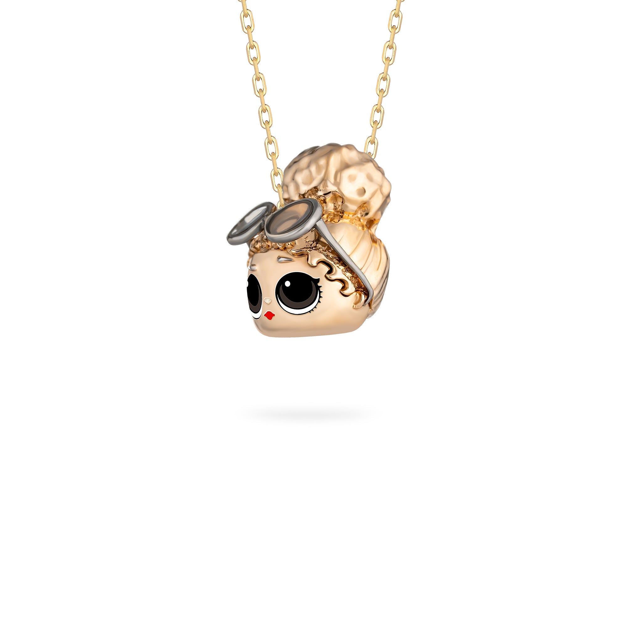 Boss Queen gold head gold Pendant for kids | KLA-jewelry