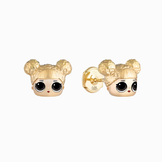 lol Kids Jewellery - Queen Bee gold Earrings (Small)