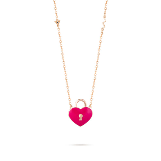 Flying Heart Pendant - Rose Gold (Pink)
