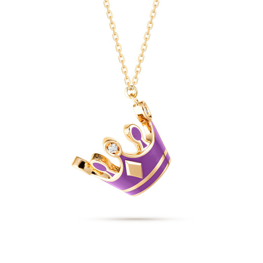 Royal Crown Pendant in Yellow Gold - KLA Jewelry