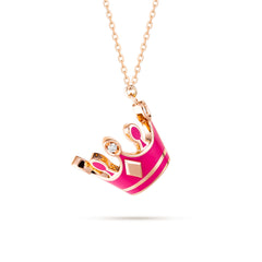 Rose Gold Royal Crown Pendant - KLA Jewelry
