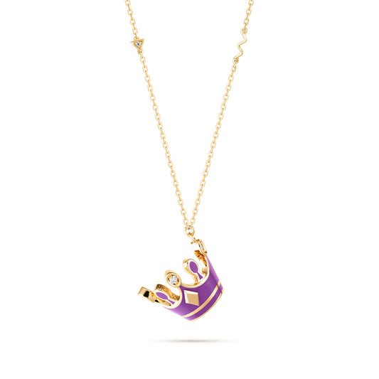 Royal Crown Pendant in Yellow Gold - KLA Jewelry