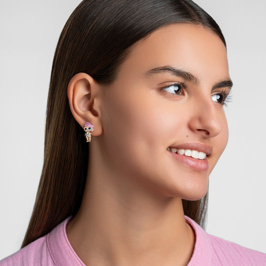 Rocker 2D Gold Earrings - KLA LOL Kids Jewelry