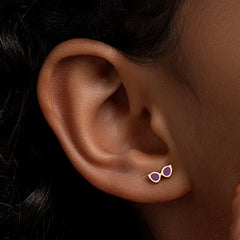 Shiny Shades Earrings - Rose Gold (Pink)