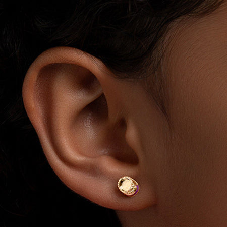 QT Shoes Earrings - White Gold (Blue)