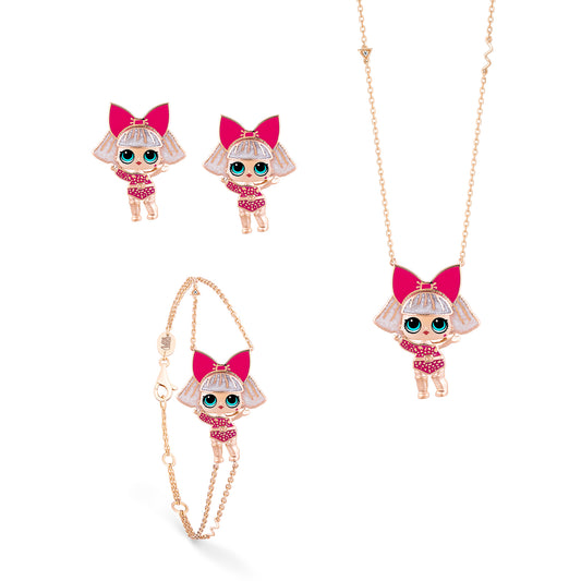 Diva 2D Gold Set - KLA & LOL Kids Jewelry