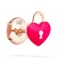 Flying Heart Earrings - Rose Gold (Pink)