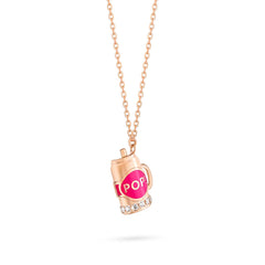 Fantasy Diamond Cup Pendant - Rose Gold (Pink)