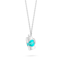 Fantasy Cup Pendant - White Gold (Blue)