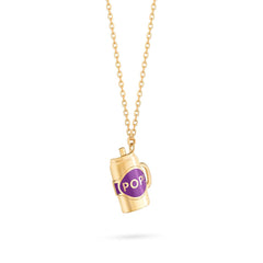 Fantasy Cup Pendant - Yellow Gold (Purple)