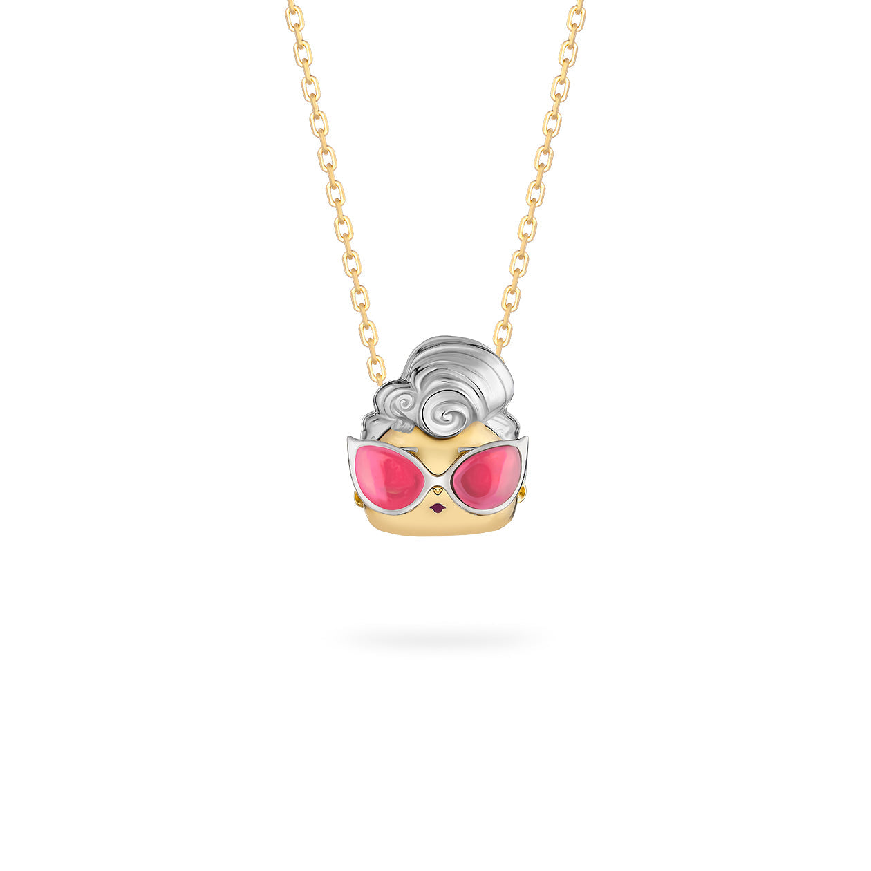 Grunge Grrrl Gold Pendant - Kid's 3D Jewelry