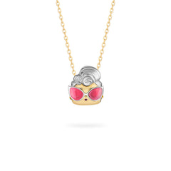 Grunge Grrrl Gold Pendant - Kid's 3D Jewelry