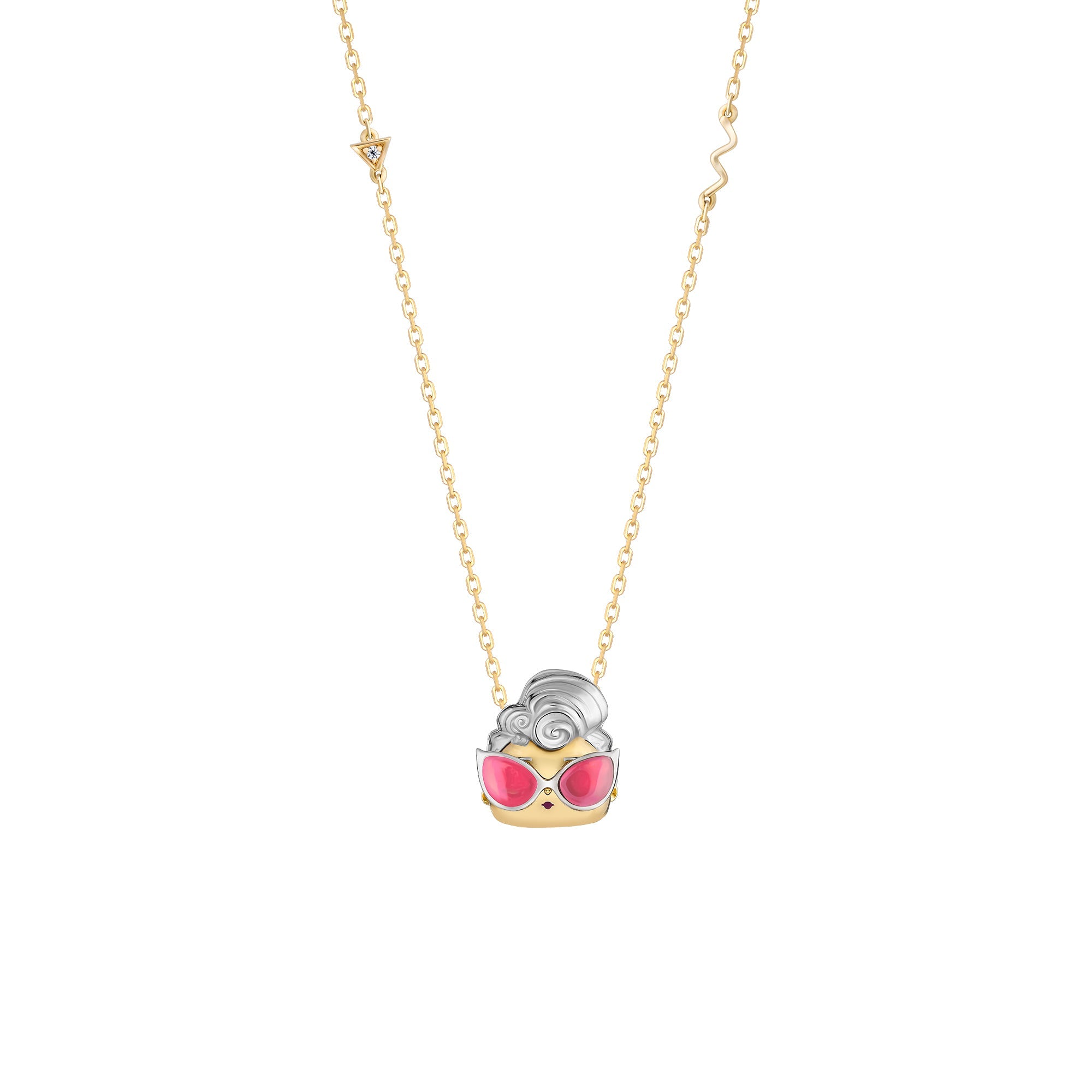 Grunge Grrrl Gold Pendant - Kid's 3D Jewelry