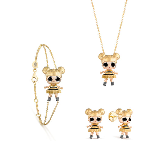 lol Jewellery - Queen Bee 18k Gold Kids Jewelry Set