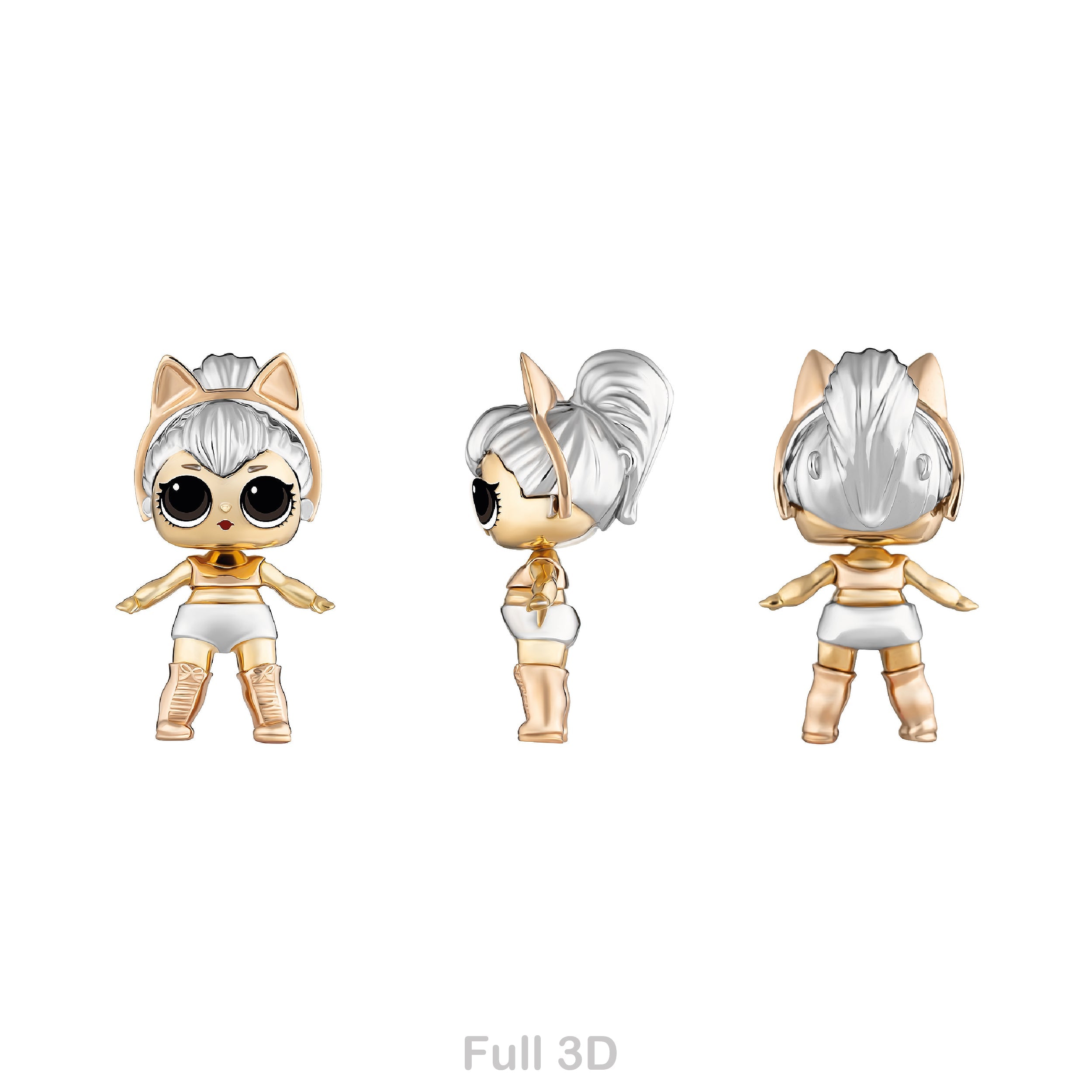 lol Jewellery - Kitty Queen gold Earrings