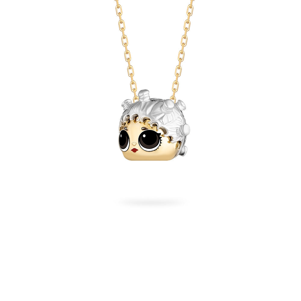 kids jewelry - lol Cosmic Queen head gold Pendant