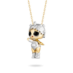 lol Cosmic Queen Kid's Gold Pendant - Shine in 3D