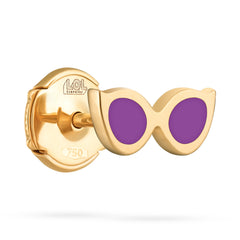 Shiny Shades Earrings - Yellow Gold (Purple)