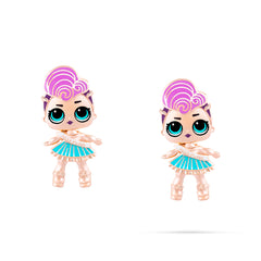 Miss Punk 2D Gold Earrings - KLA Jewelry