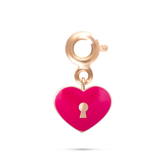 Rose Gold Flying Heart Charm | KLA Jewelry