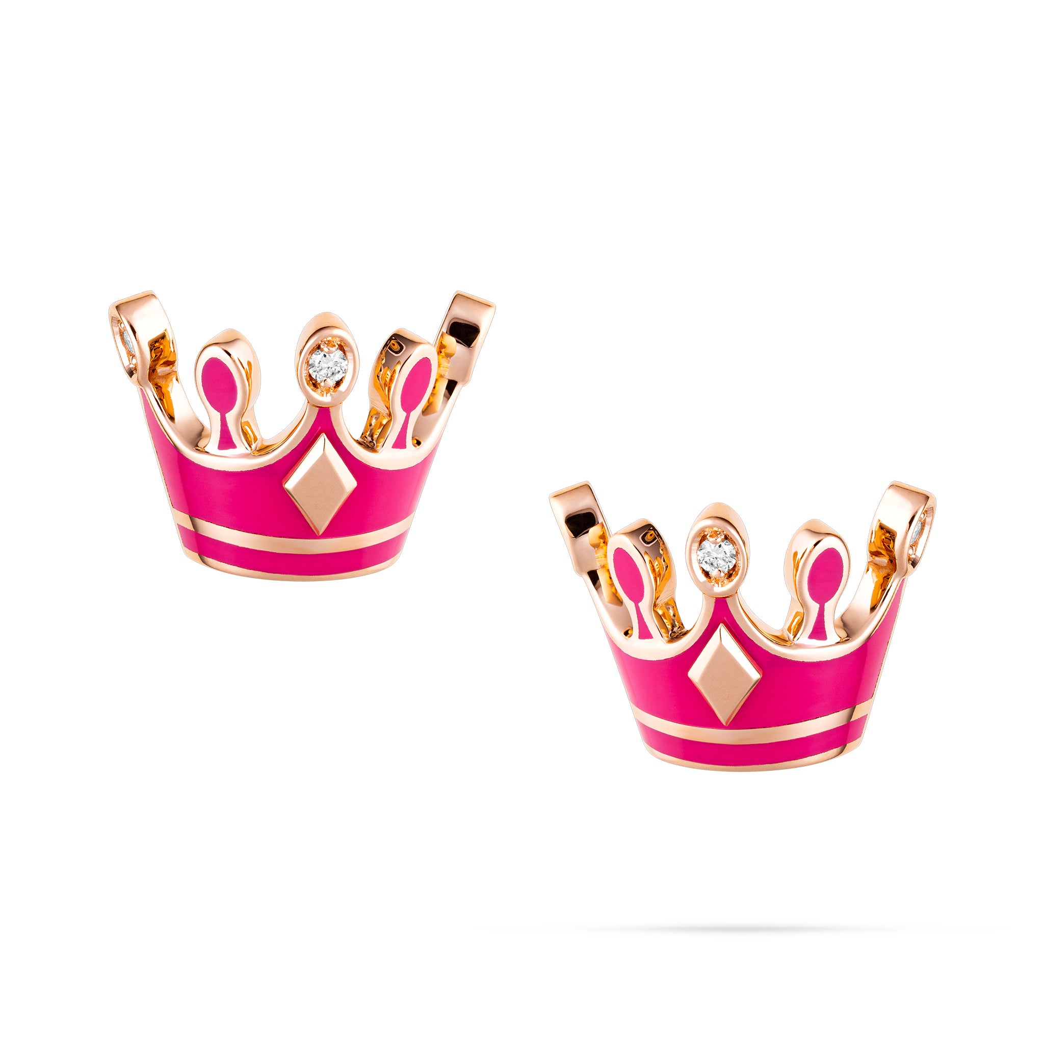 Royal Crown Earrings - Rose Gold | KLA Jewelry