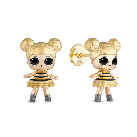 🐝 LOL Surprise Queen Bee Earrings | 18k Gold Kids Jewelry