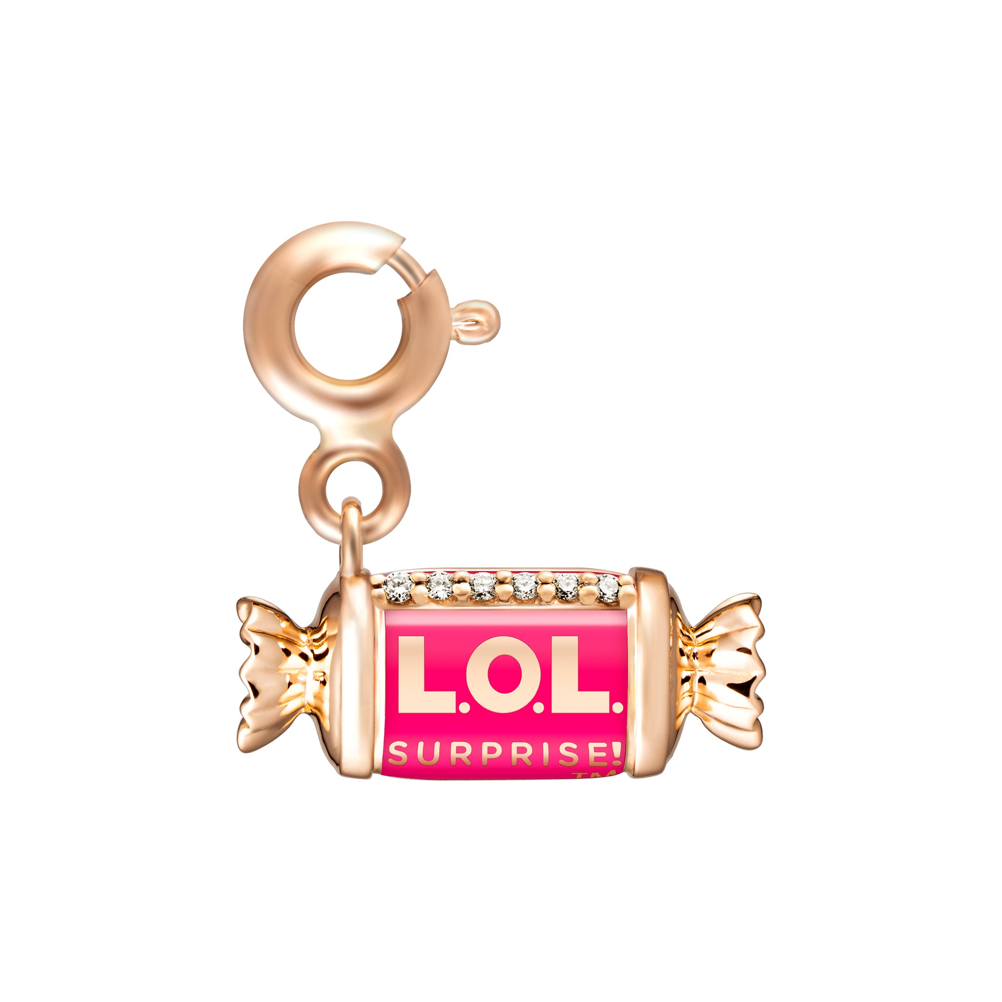 Sweet Diamond Candy Charm - Rose Gold | KLA Jewelry