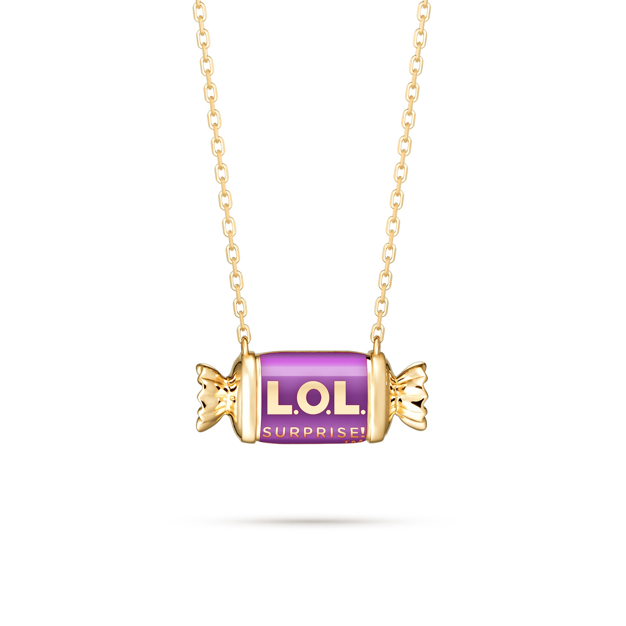 Sweet Candy Pendant - Yellow Gold (Purple)